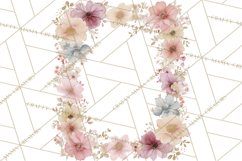 Floral Frames Clipart, Girly Pastel Flower Frames, Oval Png Product Image 2