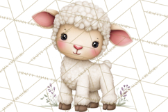Spring Animals Clipart, Baby Bunny Lamb Chick Duckling Png Product Image 2