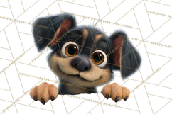 Peeking Cute Animals Clipart, Large-Eyed Baby Creatures, PNG Product Image 3