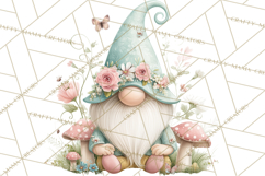 Spring Garden Gnome Clipart, Gnome PNG, Cute Garden Clip Art Product Image 3