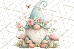 Spring Garden Gnome Clipart, Gnome PNG, Cute Garden Clip Art Product Image 3