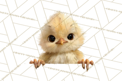 Peeking Cute Animals Clipart, Large-Eyed Baby Creatures, PNG Product Image 4