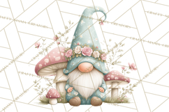 Spring Garden Gnome Clipart, Gnome PNG, Cute Garden Clip Art Product Image 4