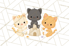 Kawaii Cat Clipart, Cute Kitten PNG, Fun Cat Illustrations Product Image 5
