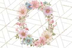Floral Frames Clipart, Girly Pastel Flower Frames, Oval Png Product Image 5