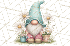 Spring Garden Gnome Clipart, Gnome PNG, Cute Garden Clip Art Product Image 5