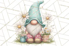 Spring Garden Gnome Clipart, Gnome PNG, Cute Garden Clip Art Product Image 5