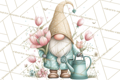 Spring Garden Gnome Clipart, Gnome PNG, Cute Garden Clip Art Product Image 2
