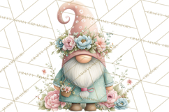 Spring Garden Gnome Clipart, Gnome PNG, Cute Garden Clip Art Product Image 3