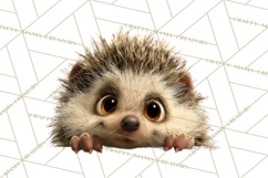 Peeking Cute Animals Clipart, Large-Eyed Baby Creatures, PNG Product Image 3