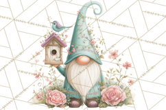 Spring Garden Gnome Clipart, Gnome PNG, Cute Garden Clip Art Product Image 4