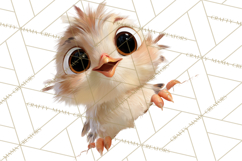 Peeking Cute Animals Clipart, Large-Eyed Baby Creatures, PNG Product Image 4