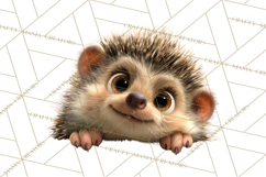 Peeking Cute Animals Clipart, Large-Eyed Baby Creatures, PNG Product Image 5