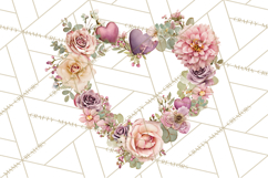 Floral Frames Clipart, Girly Pastel Flower Frames, Oval Png Product Image 3