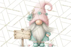 Spring Garden Gnome Clipart, Gnome PNG, Cute Garden Clip Art Product Image 4