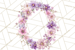 Floral Frames Clipart, Girly Pastel Flower Frames, Oval Png Product Image 4