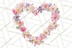 Floral Frames Clipart, Girly Pastel Flower Frames, Oval Png Product Image 5