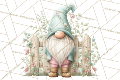 Spring Garden Gnome Clipart, Gnome PNG, Cute Garden Clip Art Product Image 2
