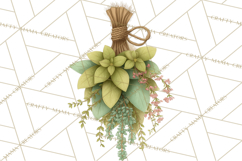 Vintage Herbal Apothecary Clipart, Spring Botanical Png Product Image 2