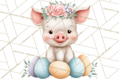 Adorable Baby Animals Easter Clipart PNG, Pastel Chicks Png Product Image 2