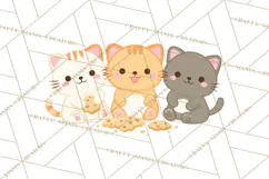 Kawaii Cat Clipart, Cute Kitten PNG, Fun Cat Illustrations Product Image 2