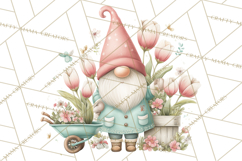 Spring Garden Gnome Clipart, Gnome PNG, Cute Garden Clip Art Product Image 3