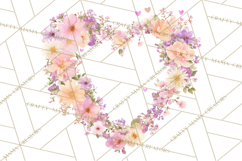 Floral Frames Clipart, Girly Pastel Flower Frames, Oval Png Product Image 3