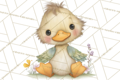 Spring Animals Clipart, Baby Bunny Lamb Chick Duckling Png Product Image 3