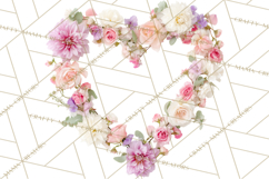 Floral Frames Clipart, Girly Pastel Flower Frames, Oval Png Product Image 5