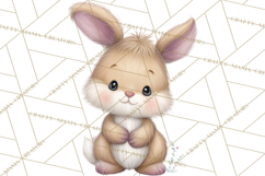 Spring Animals Clipart, Baby Bunny Lamb Chick Duckling Png Product Image 3