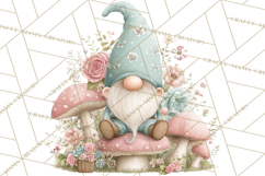 Spring Garden Gnome Clipart, Gnome PNG, Cute Garden Clip Art Product Image 3