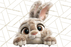 Peeking Cute Animals Clipart, Large-Eyed Baby Creatures, PNG Product Image 3
