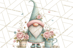 Spring Garden Gnome Clipart, Gnome PNG, Cute Garden Clip Art Product Image 4