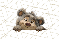 Peeking Cute Animals Clipart, Large-Eyed Baby Creatures, PNG Product Image 2