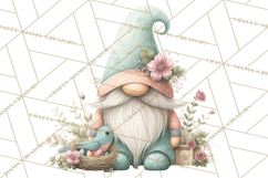 Spring Garden Gnome Clipart, Gnome PNG, Cute Garden Clip Art Product Image 4