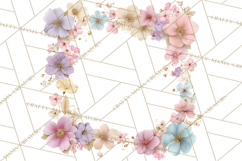 Floral Frames Clipart, Girly Pastel Flower Frames, Oval Png Product Image 4