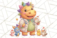 Dinosaur Veterinarian Clipart Cute Pet Care PNG Product Image 3
