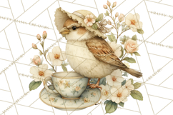 Vintage Spring Animals Clipart, Tea Party Picnic Png Product Image 3