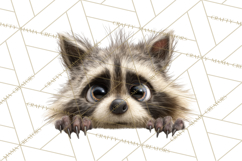 Peeking Cute Animals Clipart, Large-Eyed Baby Creatures, PNG Product Image 2