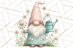 Spring Garden Gnome Clipart, Gnome PNG, Cute Garden Clip Art Product Image 2