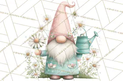 Spring Garden Gnome Clipart, Gnome PNG, Cute Garden Clip Art Product Image 2