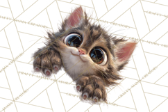 Peeking Cute Animals Clipart, Large-Eyed Baby Creatures, PNG Product Image 3