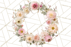 Floral Frames Clipart, Girly Pastel Flower Frames, Oval Png Product Image 3