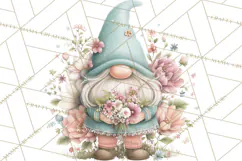 Spring Garden Gnome Clipart, Gnome PNG, Cute Garden Clip Art Product Image 3