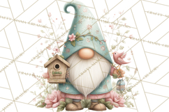 Spring Garden Gnome Clipart, Gnome PNG, Cute Garden Clip Art Product Image 4