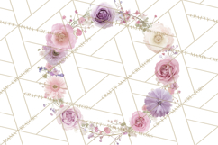Floral Frames Clipart, Girly Pastel Flower Frames, Oval Png Product Image 4