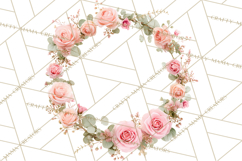 Floral Frames Clipart, Girly Pastel Flower Frames, Oval Png Product Image 5