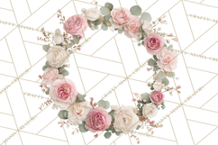 Floral Frames Clipart, Girly Pastel Flower Frames, Oval Png Product Image 2