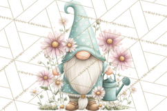 Spring Garden Gnome Clipart, Gnome PNG, Cute Garden Clip Art Product Image 4
