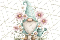 Spring Garden Gnome Clipart, Gnome PNG, Cute Garden Clip Art Product Image 4